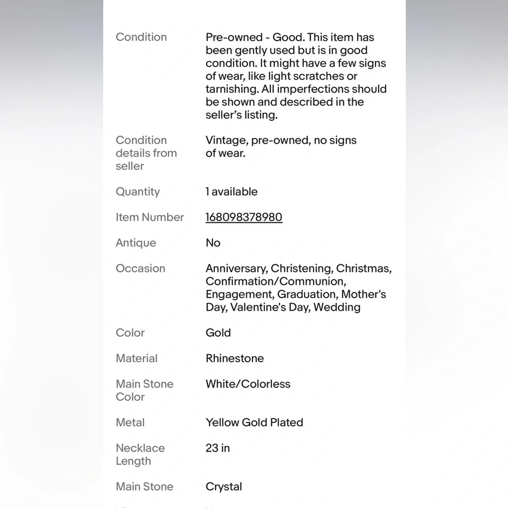 Yves Saint Laurent Gold Geometric Necklace - Picture 12 of 12